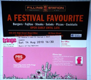 2010-08-13. Fringe Tickets jacket， 爱丁堡边缘艺术节2010票夹